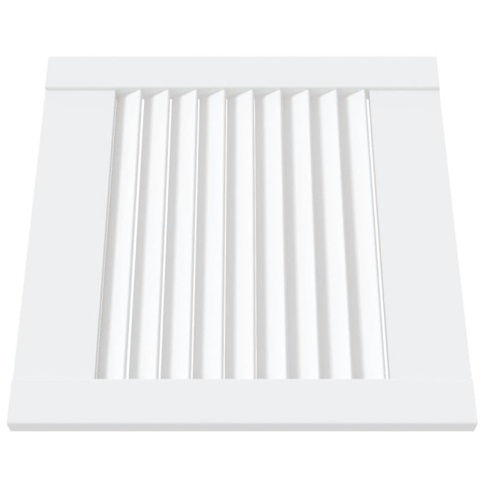 Vrata za omarico z letvicami 4 kosi bela 39,5x39,4 cm borovina